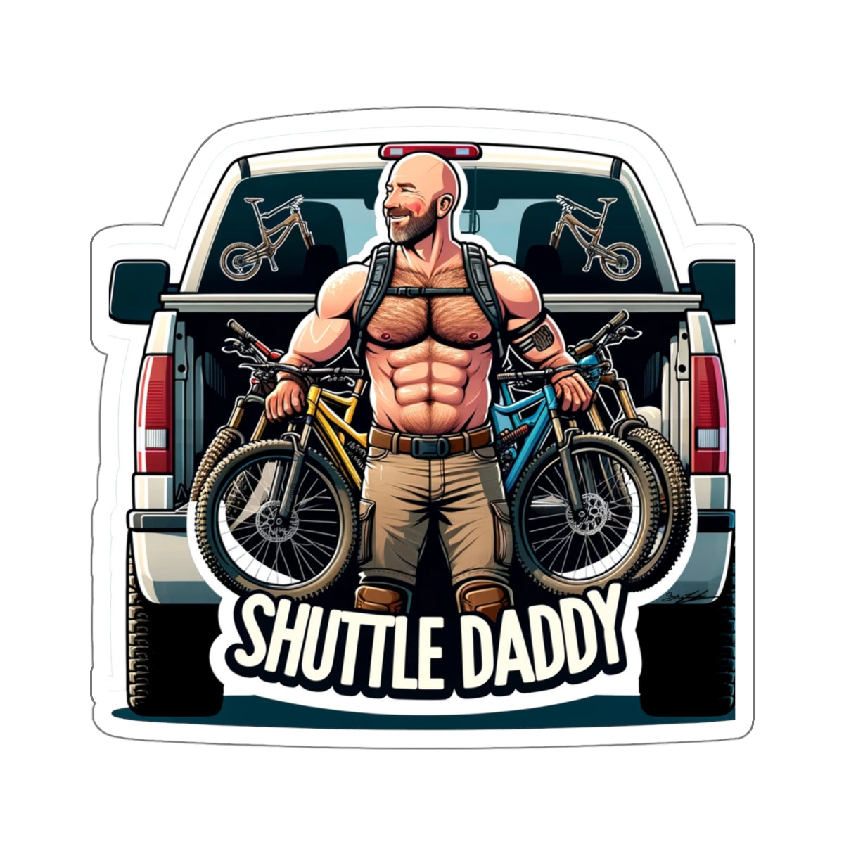 Shuttle Daddy Stickers